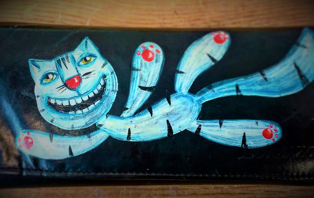 barva na kůži - peněženka